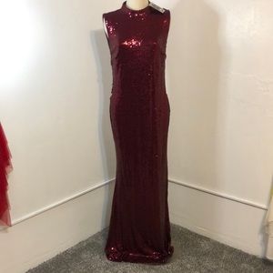 Ricarica cranberry colored sequin dress size 1X. NWT.